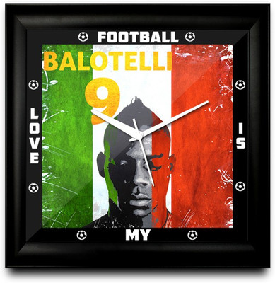 73% OFF on ShopMantra Balotelli Italy Football Square Analog Wall Clock Black