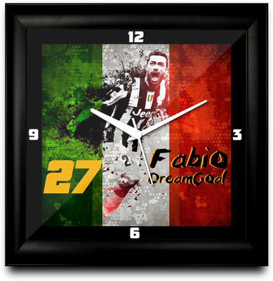 50% OFF on ShopMantra Fabio Quagliarella Italy Football Square Analog Wall Clock Black