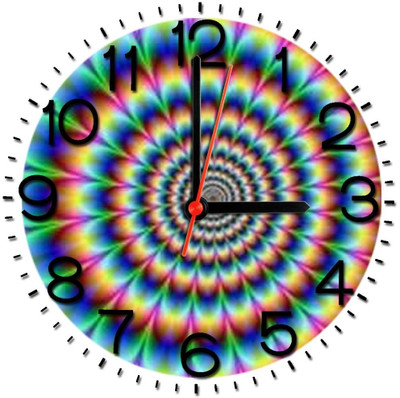 28% OFF on Ellicon 369 Cute Pattern Analog Wall Clock White