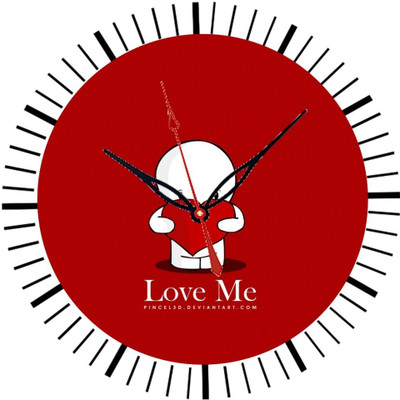 28% OFF on Ellicon 55 Love Me Analog Wall Clock White