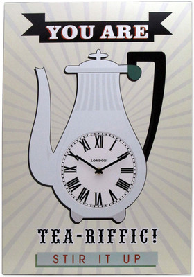 Kairos You are tea-rrific Analog Wall Clock Beige Kairos You are tea-rrific Analog Wall Clock Beige