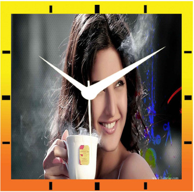 50% OFF on Moneysaver Katrina Kaif Analog Wall Clock Multicolour