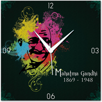72% OFF on Amore Mahatma Gandhi 109978 Analog Wall Clock Multicolor