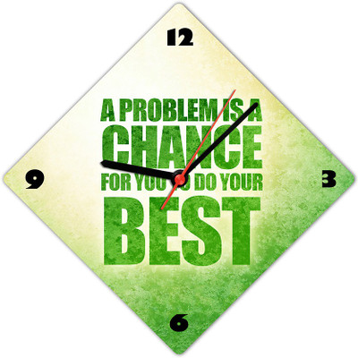 40% OFF on Lovely Collection Best Chance Quote Analog Wall Clock Multicolor
