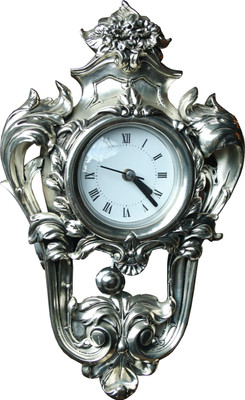 E-Studio Silver Design Analog Wall Clock Silver E-Studio Silver Design Analog Wall Clock Silver