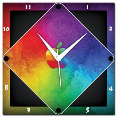 70% OFF on WebPlaza Color Splash Apple Analog Wall Clock Multicolor