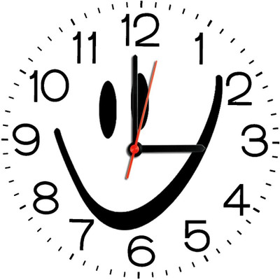 23% OFF on Ellicon B259 Smile Analog Wall Clock White