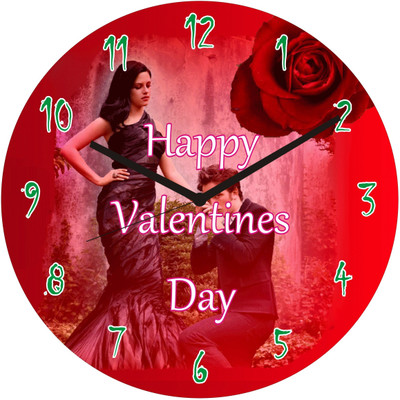 54% OFF on Panache Beautiful Ladies Valentine Analog 20 cm Dia Wall Clock Multicolor