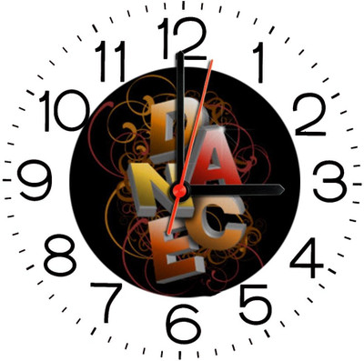 28% OFF on Ellicon 208 3d Dance Design Analog Wall Clock White