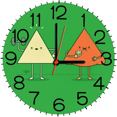 23% OFF on Ellicon B251 Funny Shape Analog Wall Clock Green