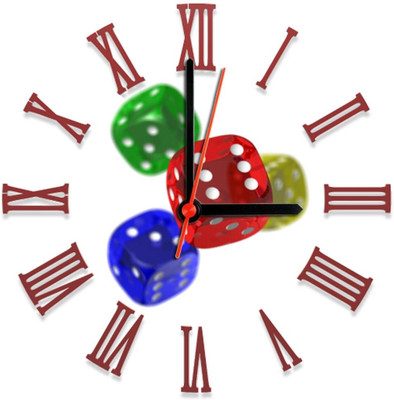 28% OFF on Ellicon 95 Dice Color Analog Wall Clock White 28% OFF on Ellicon 95 Dice Color Analog Wall Clock White