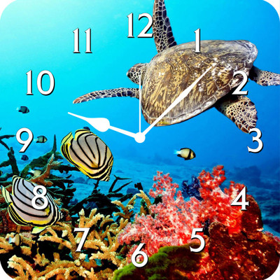 50% OFF on FurnishFantasy Sea Turtle Analog Wall Clock Multicolor