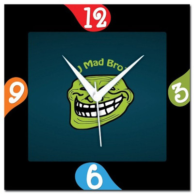 72% OFF on Amore U Mad Bro Analog Wall Clock Multicolor