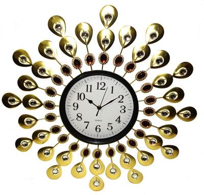 Fusion Gallery Shiny Analog Wall Clock Shiny Golden Fusion Gallery Shiny Analog Wall Clock Shiny Golden