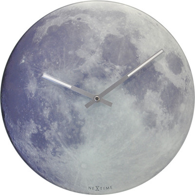 Nextime Blue Moon Analog 29.972 cm Dia Wall Clock Multicolor