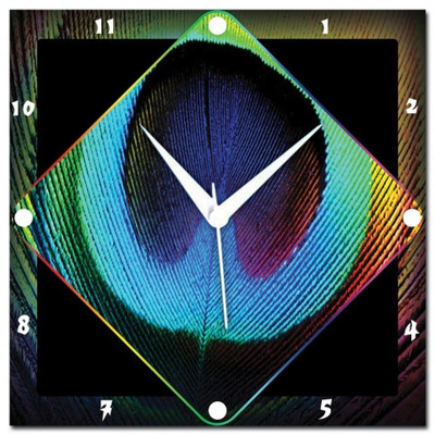 72% OFF on Amore Peacock Feather 107372 Analog Wall Clock Multicolor 72% OFF on Amore Peacock Feather 107372 Analog Wall Clock Multicolor