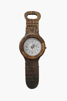 33% OFF on Pindia Beautiful Hanging Showpiece Mini Watch Patta Analog Wall Clock Brown