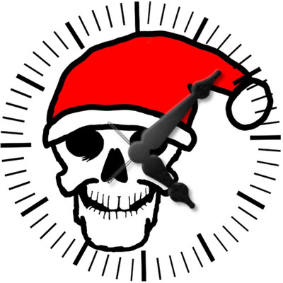 28% OFF on Ellicon 34 Santa Hat Skull Analog Wall Clock White 28% OFF on Ellicon 34 Santa Hat Skull Analog Wall Clock White