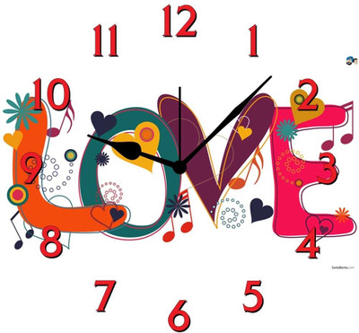 50% OFF on FurnishFantasy Love Analog Wall Clock Multicolor
