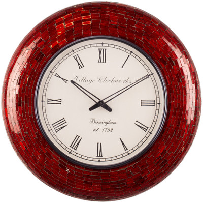 46% OFF on RDBH Red Mosaic Analog Wall Clock Red 46% OFF on RDBH Red Mosaic Analog Wall Clock Red