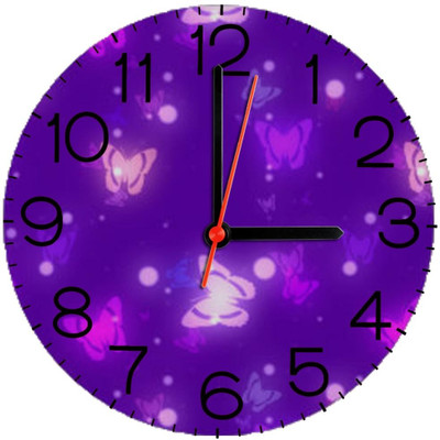 28% OFF on Ellicon 206butterflies_violet_purple_design Analog Wall Clock Purple 28% OFF on Ellicon 206butterflies_violet_purple_design Analog Wall Clock Purple
