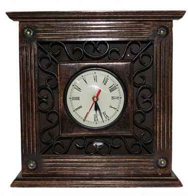 33% OFF on Pindia Watches Time Wooden Antique Hanging Home Decor Gift Item Office Analog Wall Clock Brown, Black