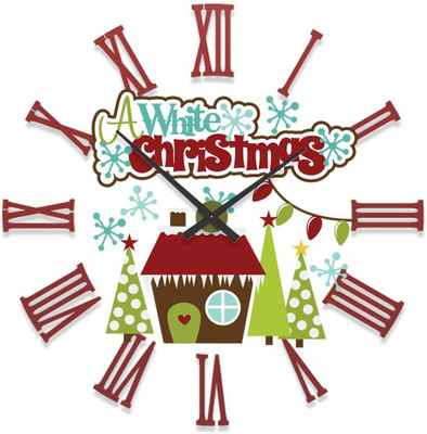 28% OFF on Ellicon 103 A White Christmas Analog Wall Clock White