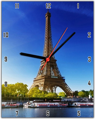 40% OFF on Lovely Collection Eiffel Tower Analog Wall Clock Multicolor