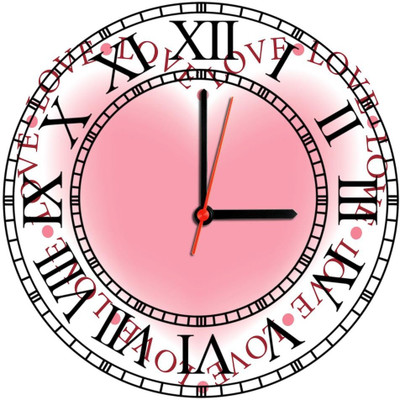 28% OFF on Ellicon 18 Love Love Pink Heart Analog Wall Clock White 28% OFF on Ellicon 18 Love Love Pink Heart Analog Wall Clock White