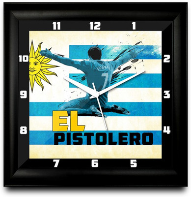 50% OFF on ShopMantra Luis Suarez Uruguay Football Square Analog Wall Clock Black