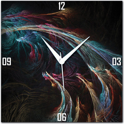 72% OFF on Amore Peacock Feather 113505 Analog Wall Clock Multicolor