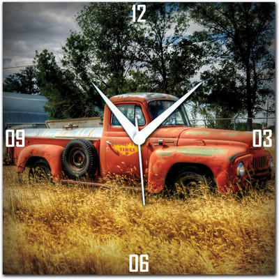 72% OFF on Amore Old Car 1 Analog Wall Clock Multicolor
