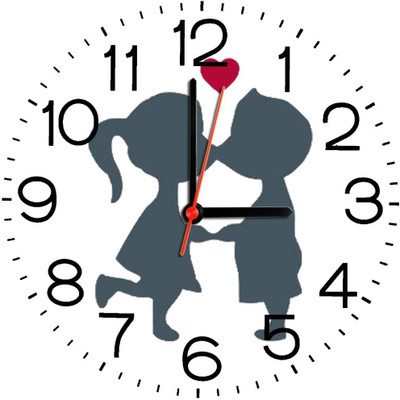 23% OFF on Ellicon B223 Love Couple Analog Wall Clock White 23% OFF on Ellicon B223 Love Couple Analog Wall Clock White
