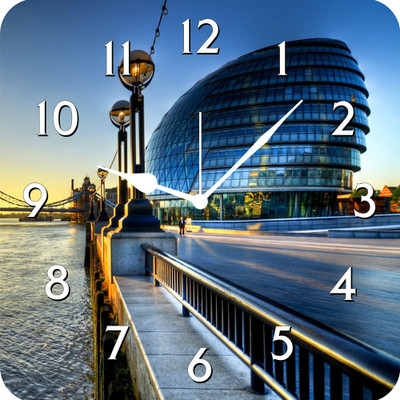 50% OFF on FurnishFantasy Tower Bridge Sunrise Analog Wall Clock Multicolor