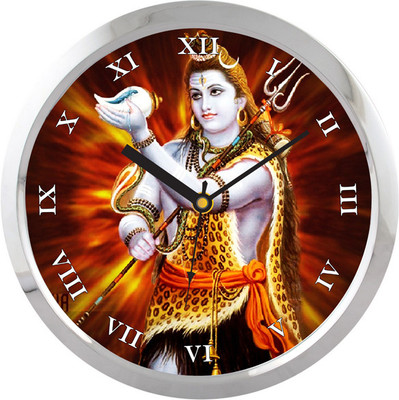 31% OFF on Shopping Monster Lord Shiva Religious Analog Wall Clock Silver