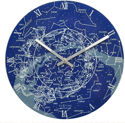 Nextime Milky Way Analog 29.972 cm Dia Wall Clock Blue