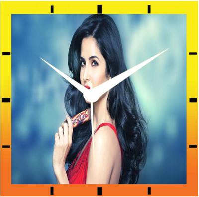 50% OFF on Moneysaver Katrina Kaif Analog Wall Clock Multicolor
