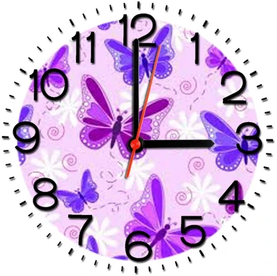 28% OFF on Ellicon 353 Butterflie Design Analog Wall Clock White