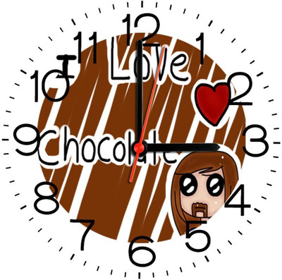 28% OFF on Ellicon 239 I Love Chocolate Analog Wall Clock White