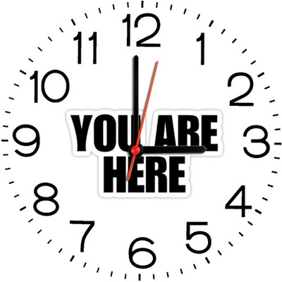 23% OFF on Ellicon B204 You Are Here Analog Wall Clock White 23% OFF on Ellicon B204 You Are Here Analog Wall Clock White