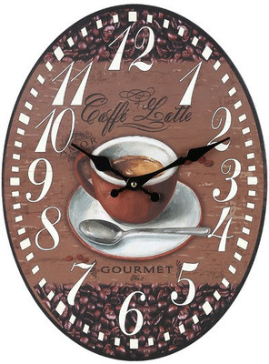 45% OFF on Cosmosgalaxy MDF Printed Oval Analog Wall Clock Brown 45% OFF on Cosmosgalaxy MDF Printed Oval Analog Wall Clock Brown