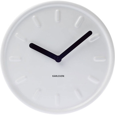 Karlsson Ceramic Station Analog Wall Clock White Karlsson Ceramic Station Analog Wall Clock White