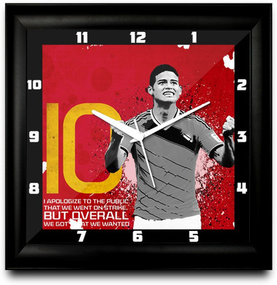 73% OFF on ShopMantra James Rodríguez Real Madrid Square Analog Wall Clock Black