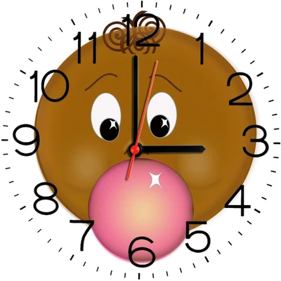 23% OFF on Ellicon B107 Bubblegum Funny Face Analog Wall Clock White