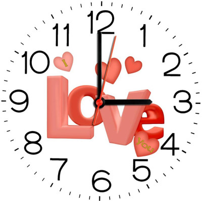 28% OFF on Ellicon 9 I Love You Heart Analog Wall Clock White 28% OFF on Ellicon 9 I Love You Heart Analog Wall Clock White