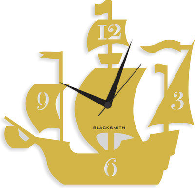 21% OFF on Blacksmith Golden Ship Analog Wall Clock Golden
