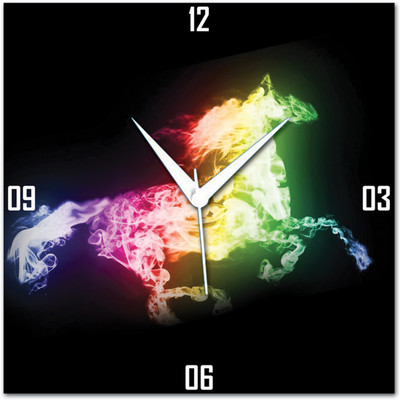 72% OFF on Amore Abstract 3 113686 Analog Wall Clock Black