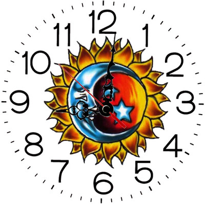 28% OFF on Ellicon 202 Sun And Moon Design Analog Wall Clock White 28% OFF on Ellicon 202 Sun And Moon Design Analog Wall Clock White