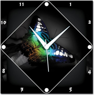 72% OFF on Amore Butterfly 107490 Analog Wall Clock Black