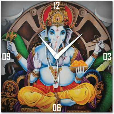 72% OFF on Amore Ganesh Analog Wall Clock Multicolor